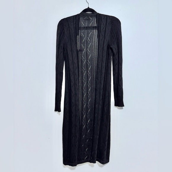 Cyrus NY Black Knit Long Cardigan SZ.M - Picture 2 of 6